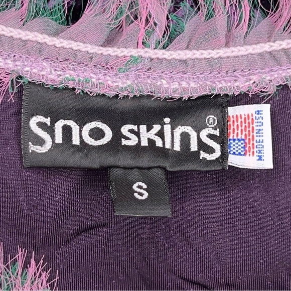 Vintage 90s Small Sno Skin Purple Crushed Velvet Long Sleeve Whimsigoth Boho - Picture 11 of 12